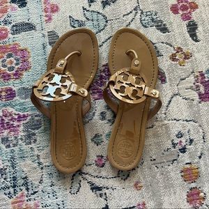 TAN TORY BURCH MILLER SANDALS SIZE 7